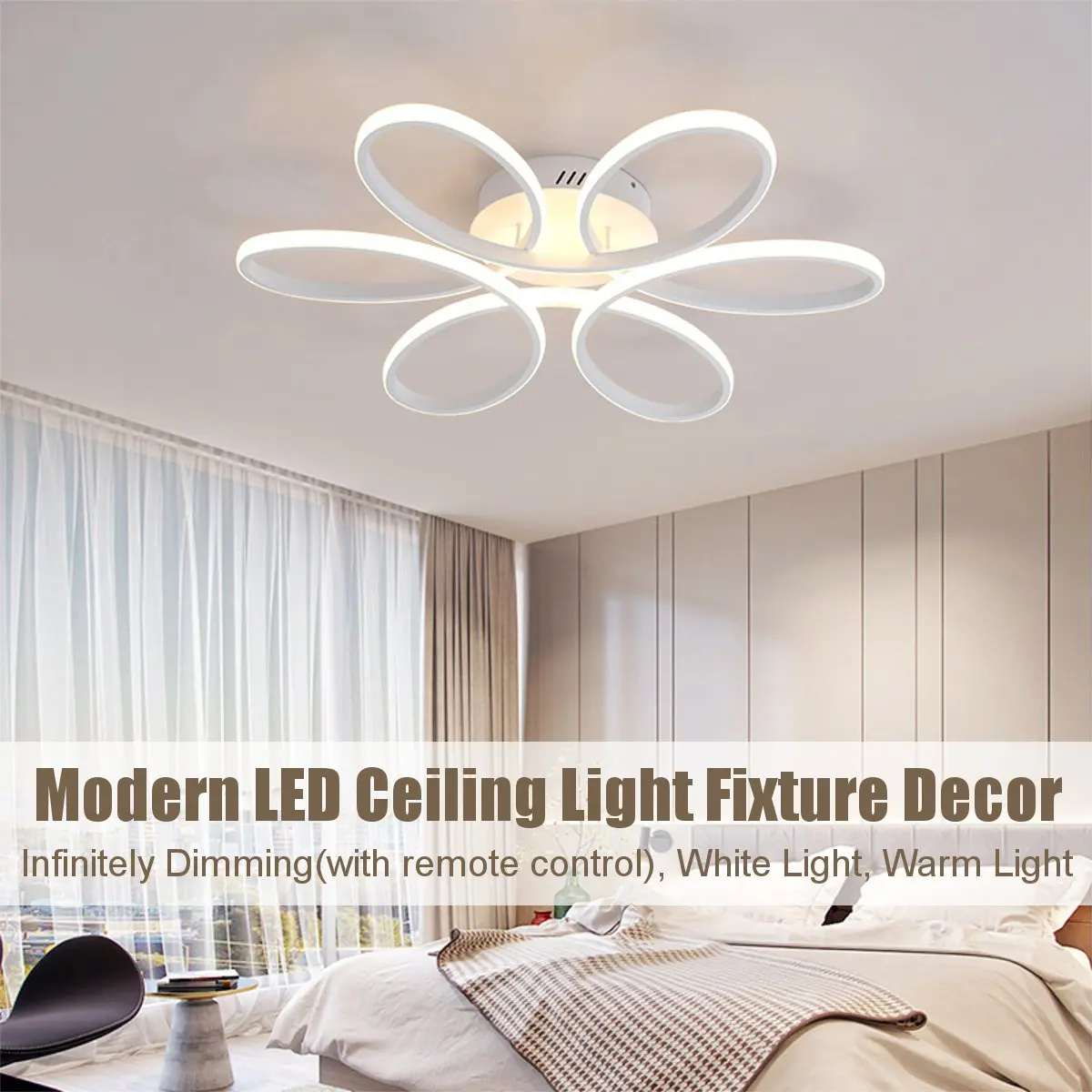 

Dimmable LED Aluminum Ceiling Light Remote Control Ceiling Lamp Hallway Bedroom Living Room Lighting Fixture Home Decoration