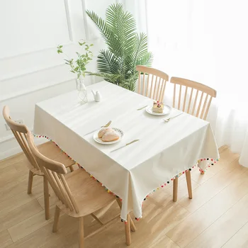 

Withme Tablecloth on the table cloth Rectangular table Cover White Waterproof Dining room Pattern Coffee Tablecloth on the table