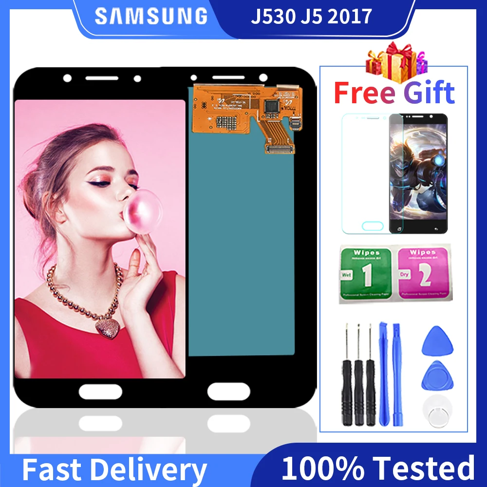100% протестированный Amoled ЖК дисплей для Samsung Galaxy J7 Pro 2017 J730 J730F сенсорный экран