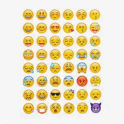 2 шт./лот вырезать наклейки Популярные наклейки 48 Emoji Улыбка Выражение лица наклейки для ноутбуков сообщение Twitter большой Viny