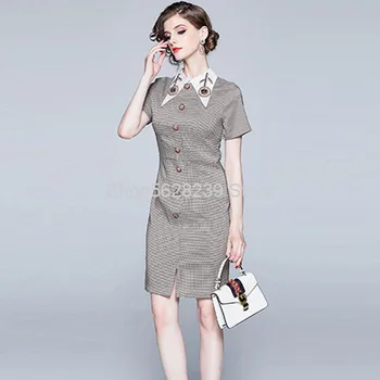 

2020 Season Thousand Birds Geshou Running Bag Hip Lapel Heavy Industry Nail Beads Dress