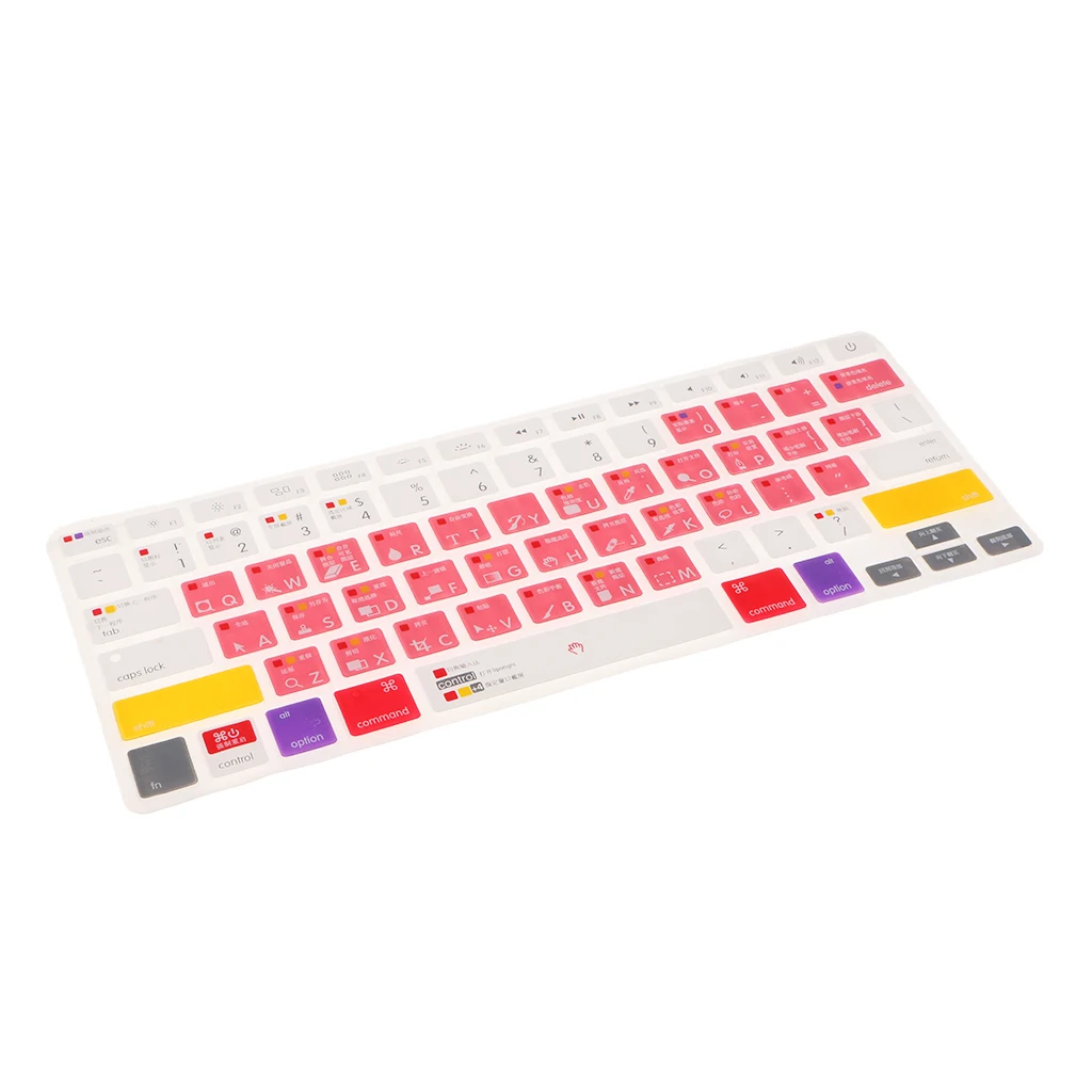 AI Keyboard Skin Cover TPU Keyboard Cover For Apple Macbook Air 13" 15" 17" - Цвет: Pink 280x150x2mm