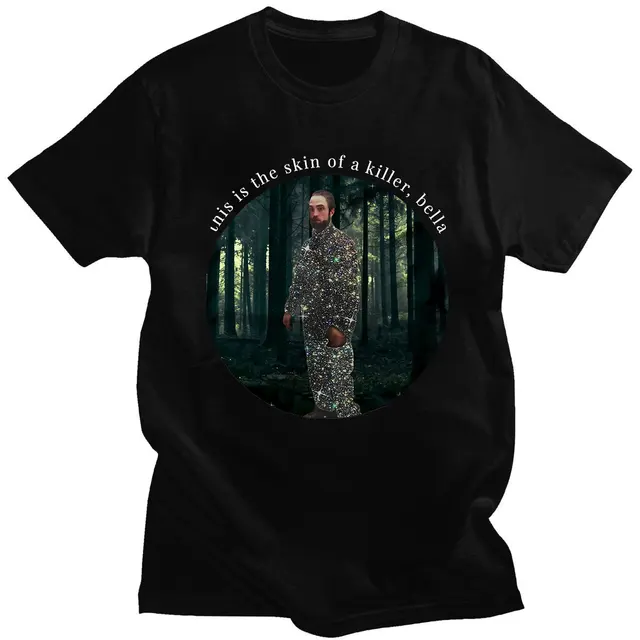 Robert Pattinson 90s Vintage Unisex Black Tshirt Men T Shirt Oversized Graphic T Shirts 100% Cotton T-shirt Man Woman Tees Tops Black 1639