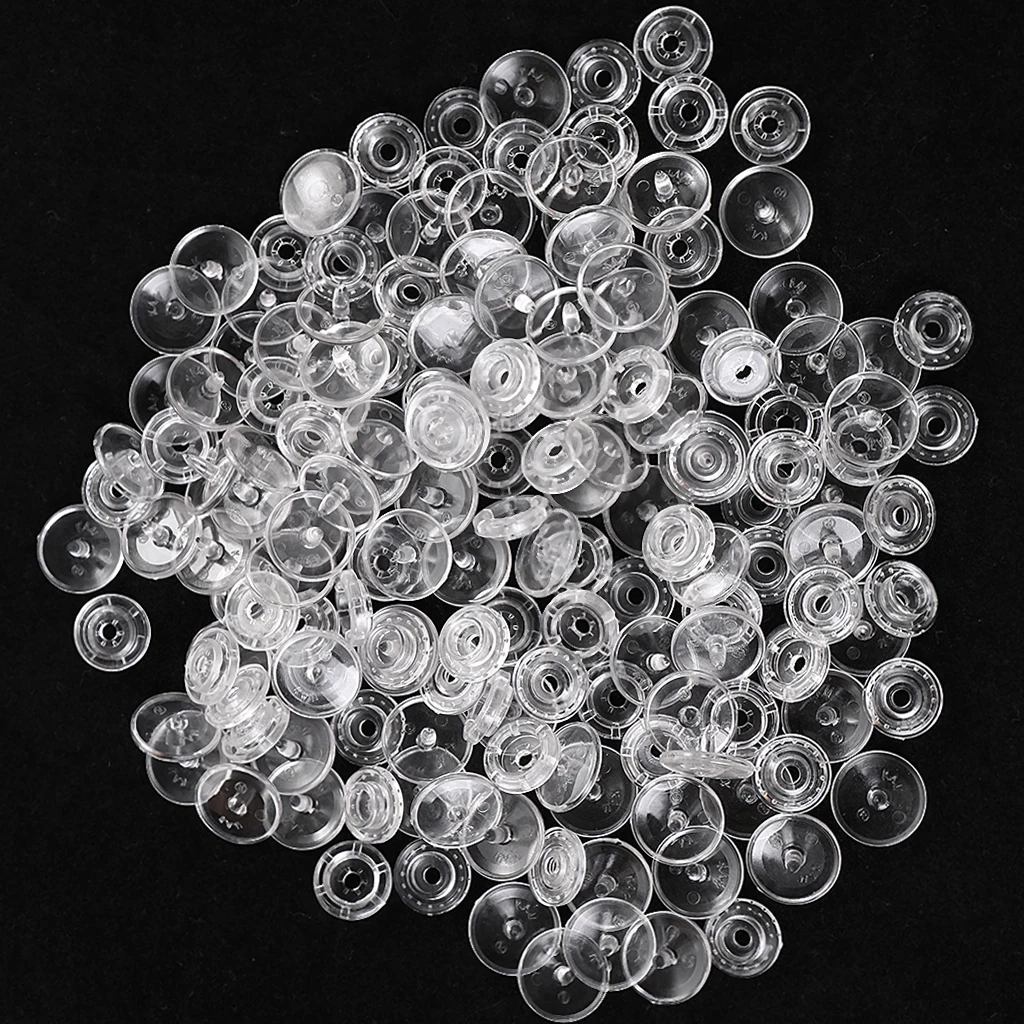 50 Sets KAMResin Snap Buttons Plastic Fasteners Size 20 T5 Clear