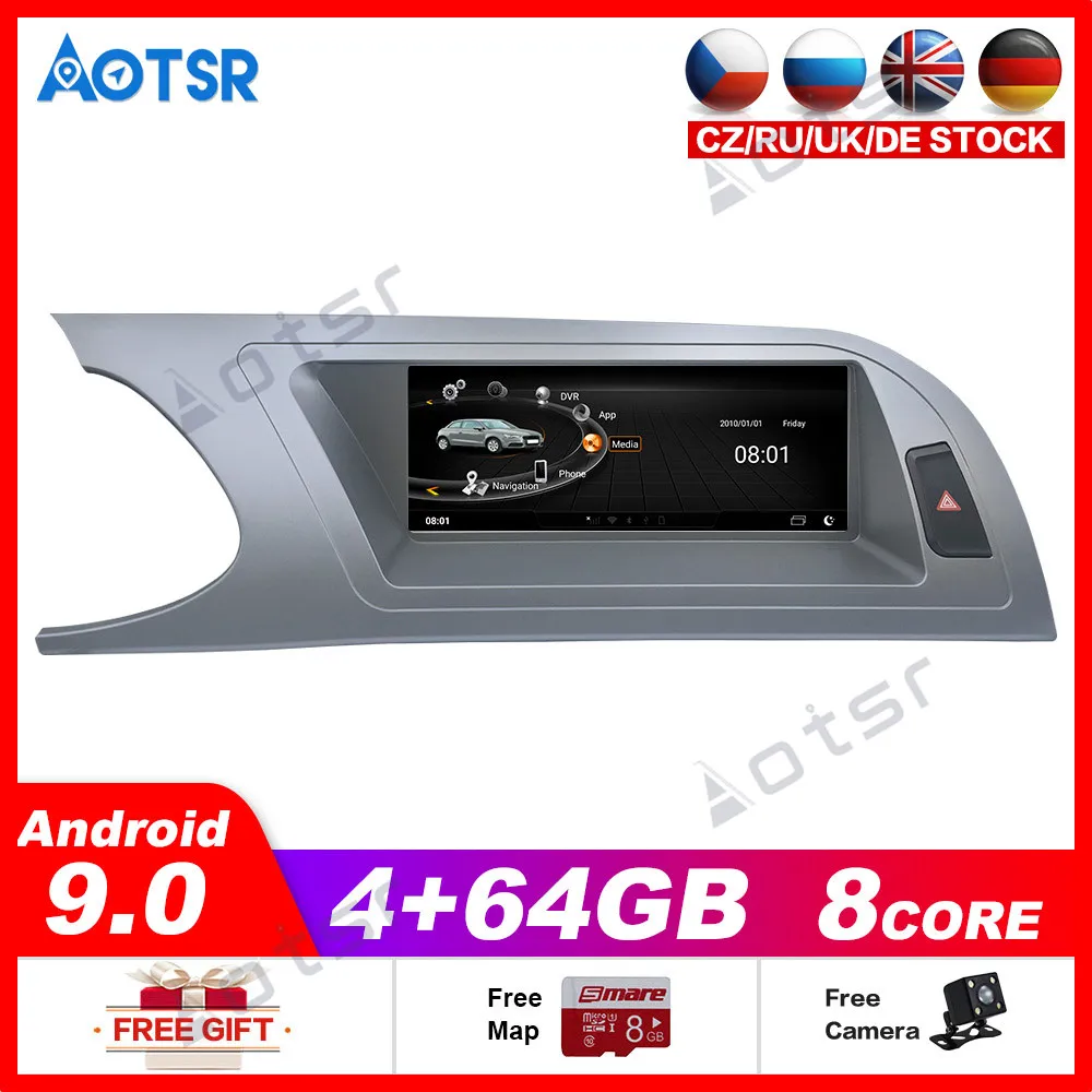 Автомобильный мультимедийный плеер для Audi A4 A4L A5 B8 8K 2009-2014, стерео GPS DVD Радио Навигация Android 9 экран монитора MMI 2G 3G MIB Автомобильный мультимедийный плеер для Audi A4 A4L A5 B8 8K 2009-2014, стерео GPS DVD Радио Навигация Android 9 экран монитора MMI 2G 3G MIB