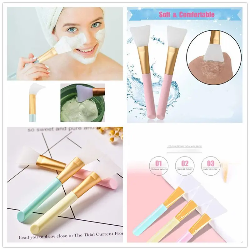 

Face Mask Mixing Silicone Applicator Brush Facial Makeup Tools Cosmetic Mask Mud