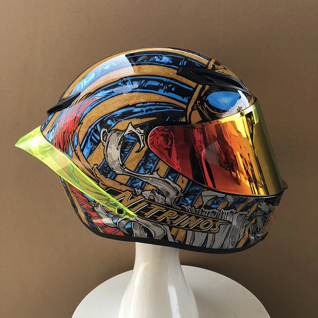 Новое поступление полное лицо 2 Фараона мотоциклетный шлем для верховой езды автомобиля Мотокросс гоночный мотоцикл шлем
