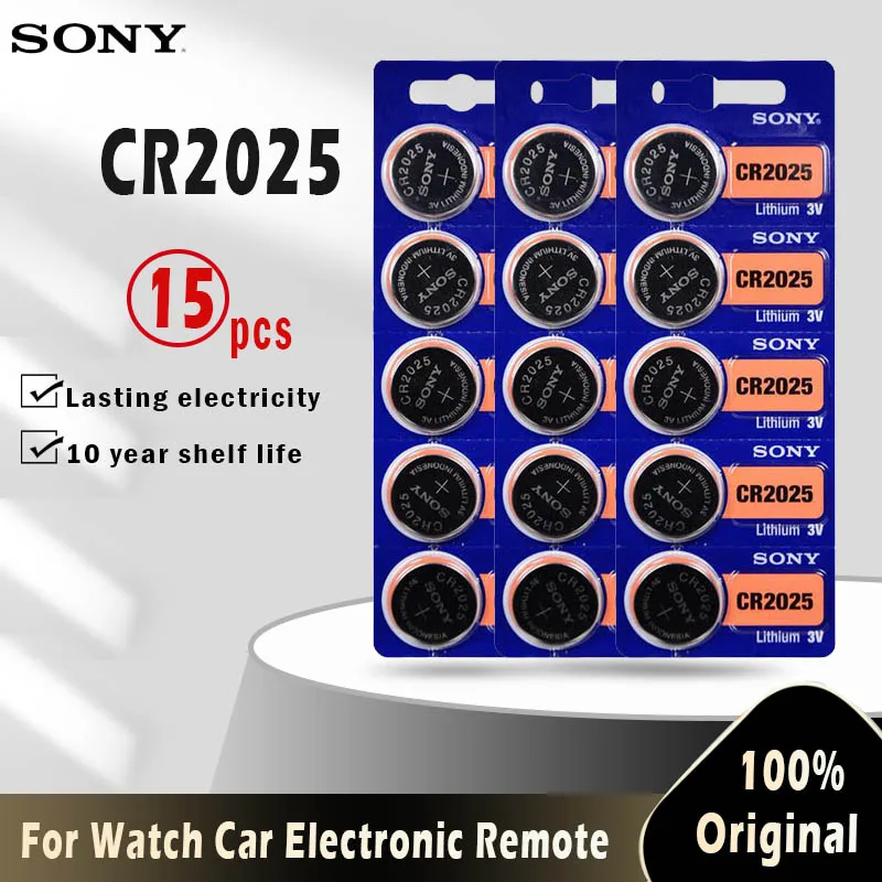 15PCS FOR SONY Original cr2025 Button Cell Batteries cr 2025 DL2025