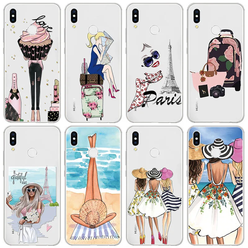 Модный чехол Queen Travel Mom Baby для Huawei P Smart Z Plus 2019 Mate 20 10 P20 P30 Pro P10 P8 P9 Lite 2017 Мягкий