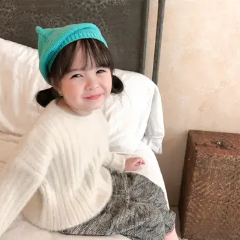 

Children's water cashmere sweater 2019 autumn and winter new children's clothing girls baby round neck pit boys thick sweater