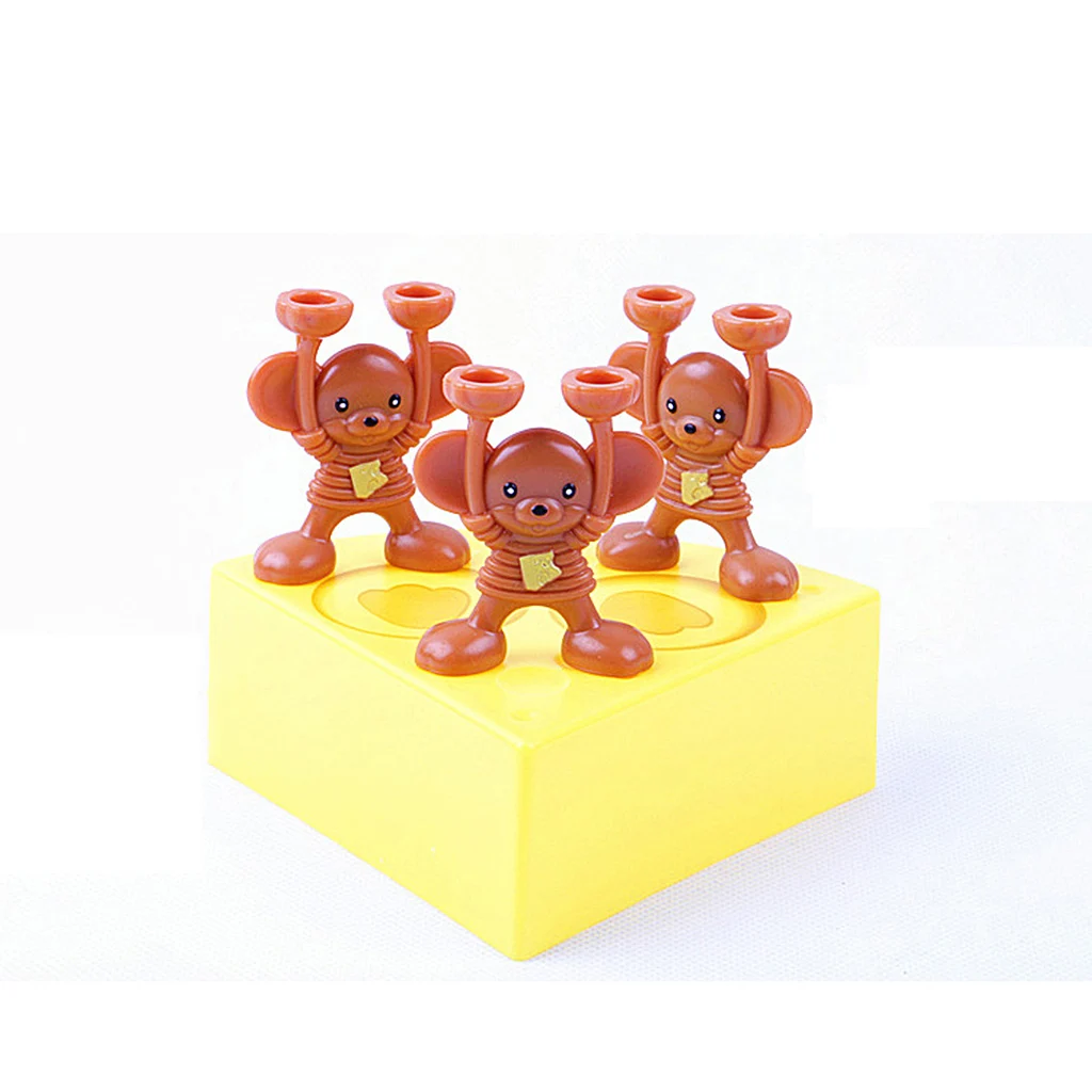 Plastic Educational Toys Mouse Stacks Cheese Game Balancing Toy for Kids