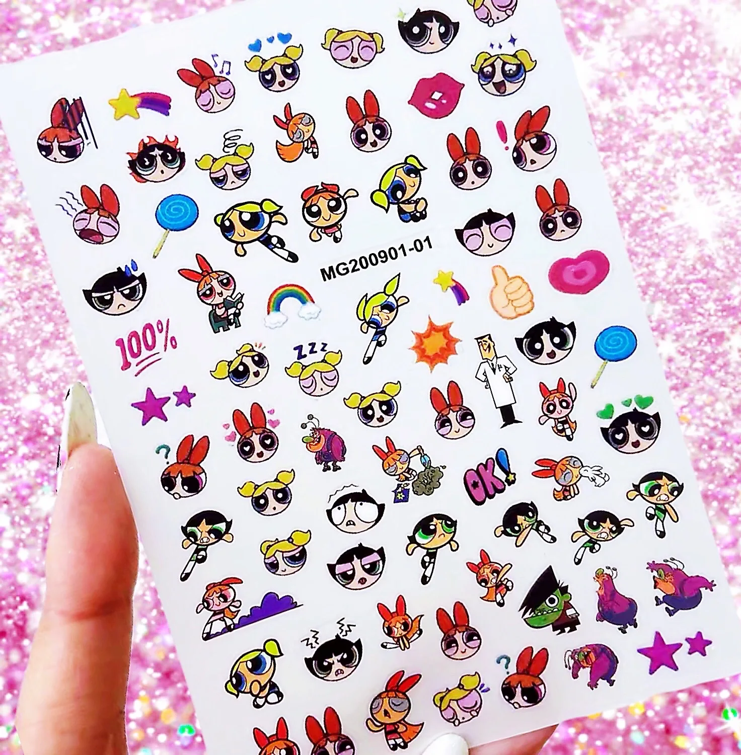 1 Sheet Girls Design Nails Art Manicure Back Glue Nail decorations Nail sticker Nail art Nail ornament HL49 cartoon animal series 3d back glue nail decal nail sticker nail decoration nail art nail tool nail ornament ca032