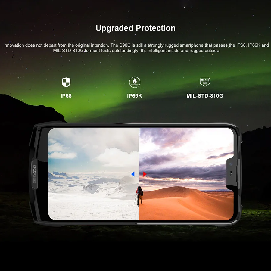 DOOGEE S90C модульный прочный мобильный телефон IP68 6,18 дюймов дисплей 12V2A 5050 мАч Helio P70 Восьмиядерный 4 Гб 64 Гб 16 Мп+ 8 Мп Android 9,0