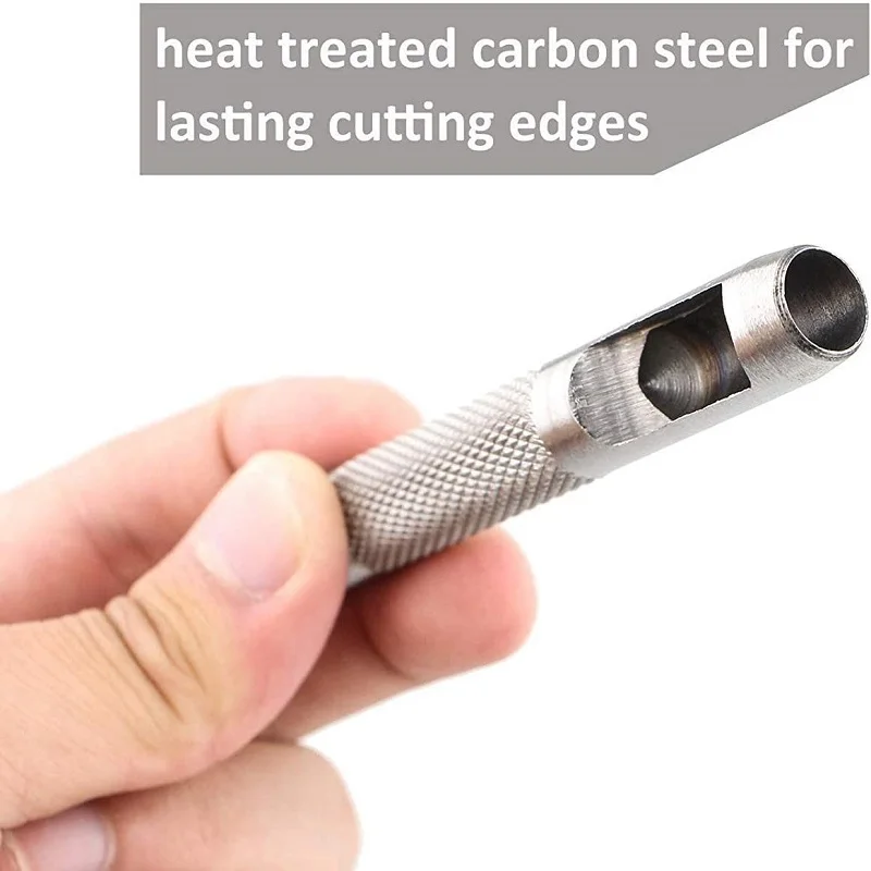 Kit 11 Punzoni Rotondi In Acciaio Per Buchi Precisi Su Pelle, Cuoio E Tessuti - Ideale Per Fai Da Te E Artigianato - Foto 13