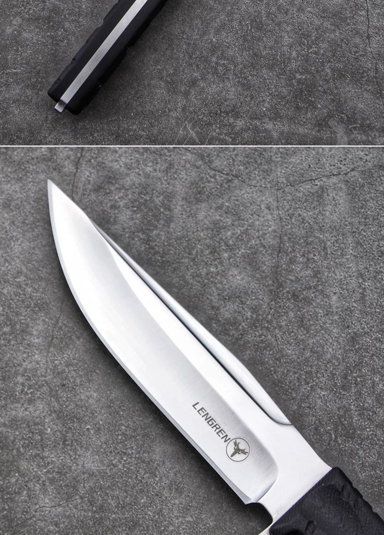 LENGREN G10 ручка высокой твердости DC53 61HRC тактический нож фиксированный инструмент для кемпинга выживания Открытый североамериканский охотничий нож