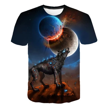 

Harajuku Wolf 3D Print T-shirt Men/Women Short Sleeve Summer Tops Tees Fashion Wolf Clothing Cool Animal T shirt 2XS-4XL