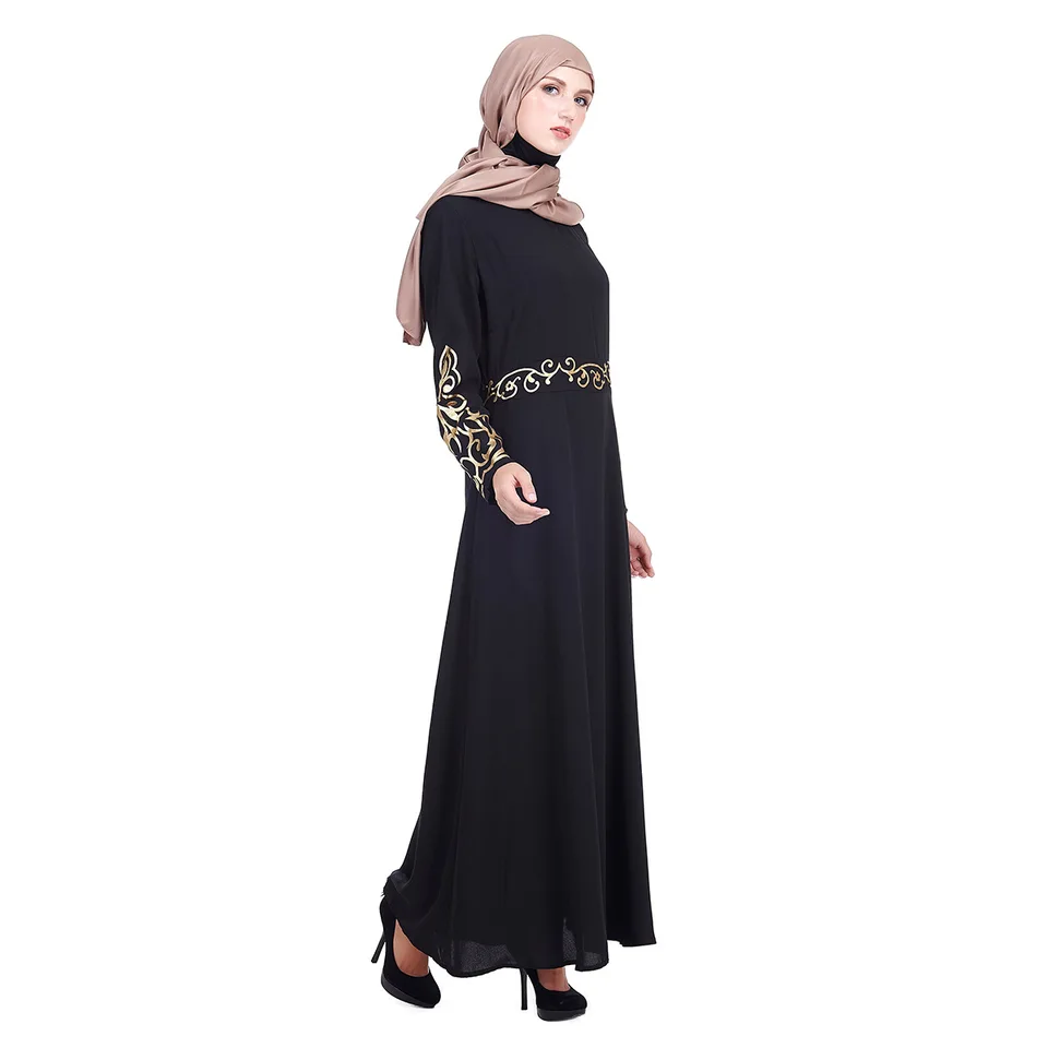 2020 Bronzing Simple Long Dress Women Abaya Muslim Arab Dresses Evening Turkey Dubai Hijab Robe Moroccan Kaftan Arabic Clothing Aliexpress
