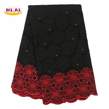 

NIAI New Design 100% Cotton Lace Swiss Voile Lace in Switzerland Nigerian Lace Fabrics African Wedding Dress Material XY3167B-3