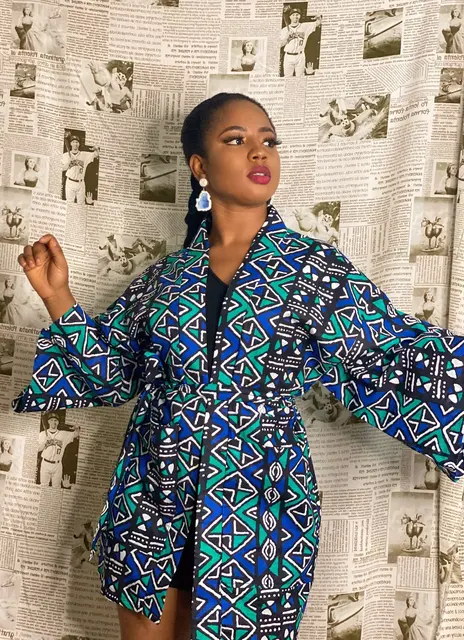 Simbi African Floral Print Coat - Image 3