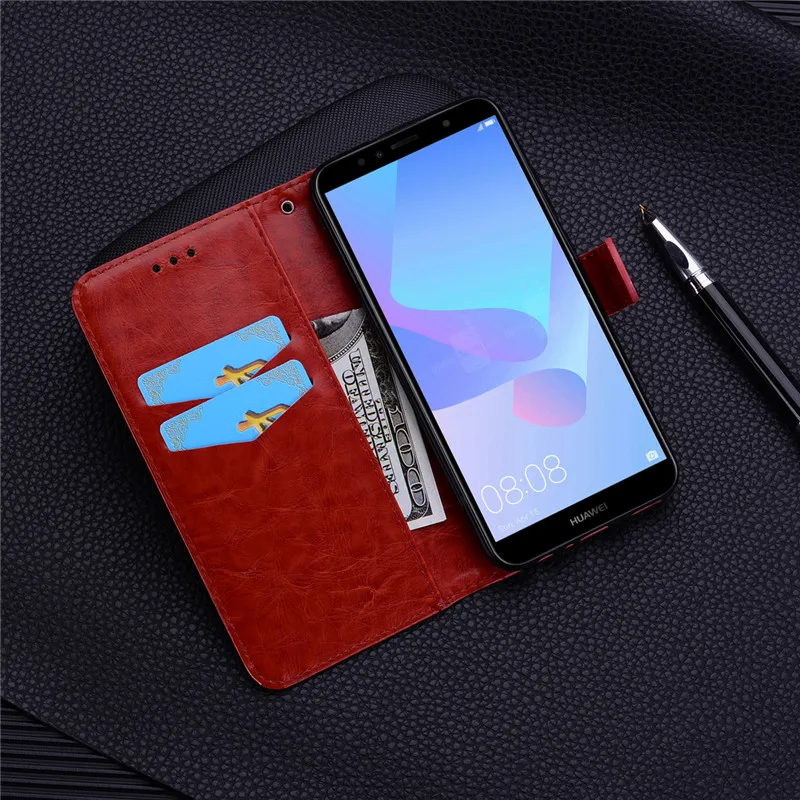 Кожаный чехол для huawei Honor 7A DUA-L22 AUM-L29 7C Pro LND-L29 AUM-L41 8A флип-кейс для huawei Y7 Y5 Y6 Prime чехол