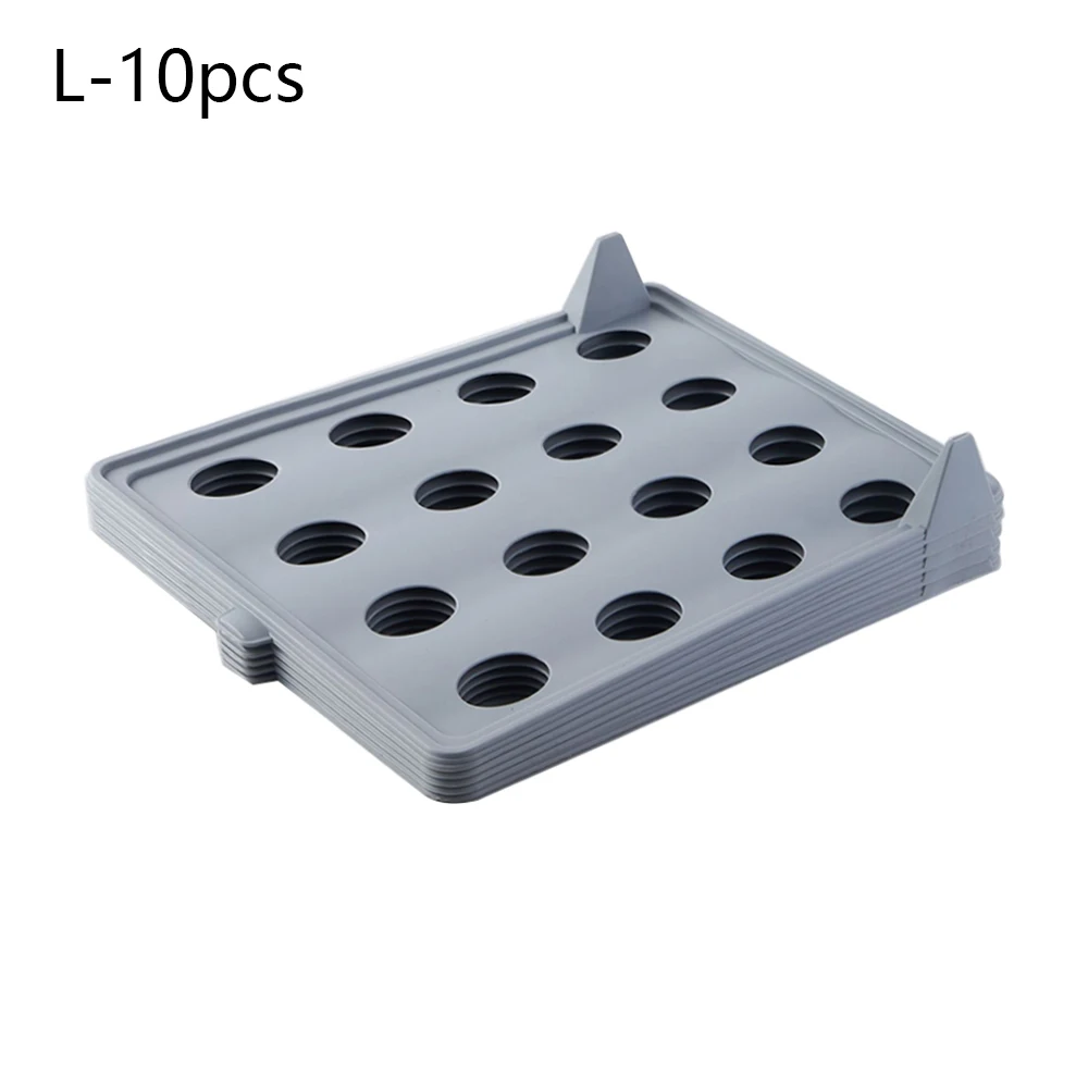 L 10pcs gray 10 шт./лот, Складные держатели для хранения одежды, шкаф для одежды, ящики для одежды, отделочные стеллажи, Домашняя футболка, нижнее белье, органайзер, доска - Цвет: L 10pcs gray