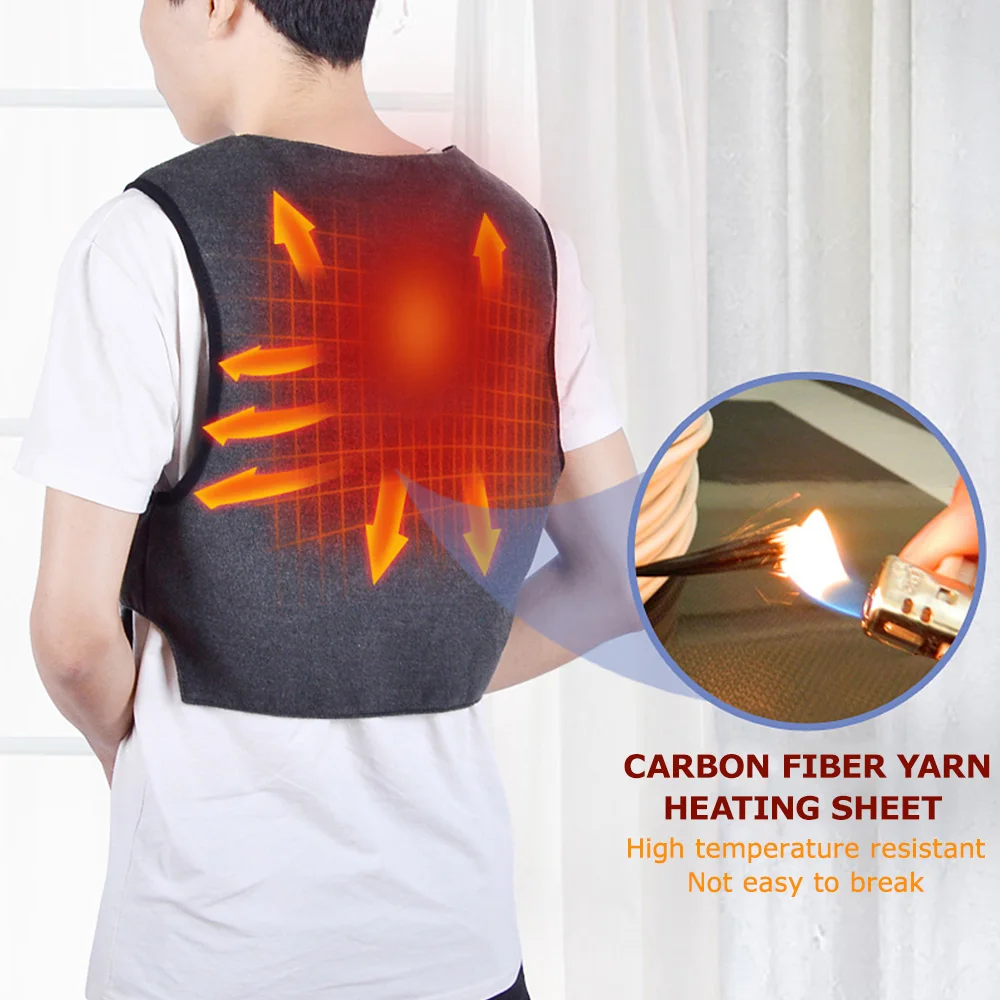 

WinterJacket Far Infrared Heating Vest Electric Heated Warm Waistcoat Fishing Snowmobile Motorcycling Jacket For Women Men