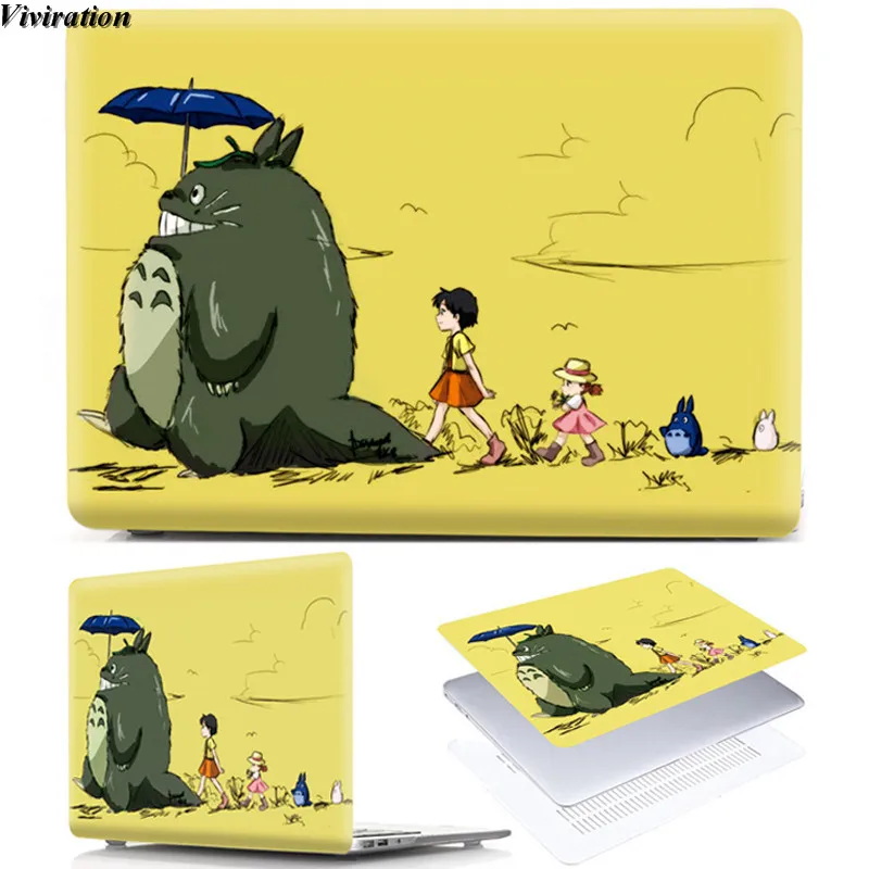 Cyber Monday Cute Totoro Prints Case For Macbook Retina 13 A1425 A1502 Retina 12 15, Pro 13 A1708, Air 11 13 ,Pro 15 A1286 A1707