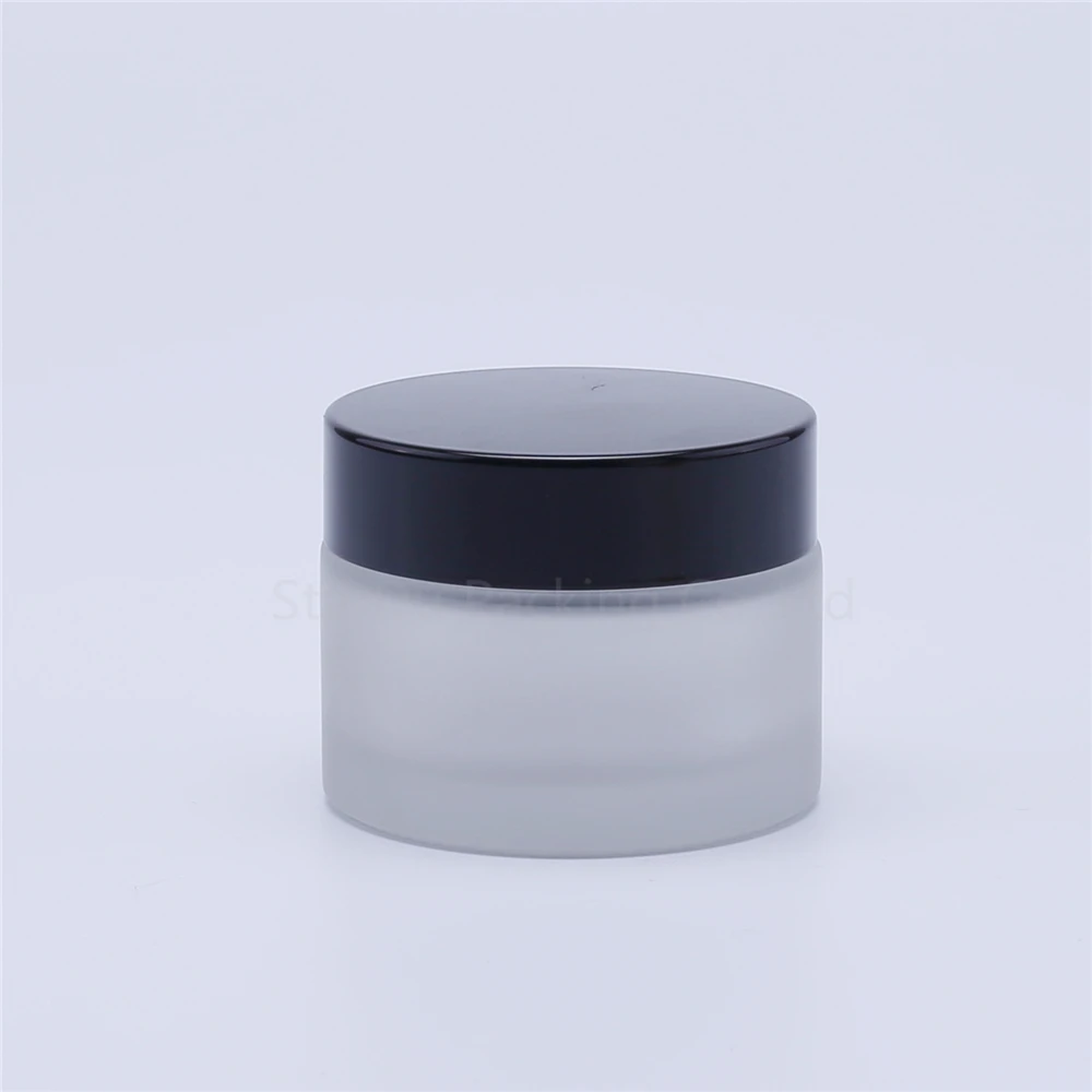 2400pcs 50g Glass Cream Jars Cosmetic Packaging with lid plastic caps& inner liners round empty small glass jars