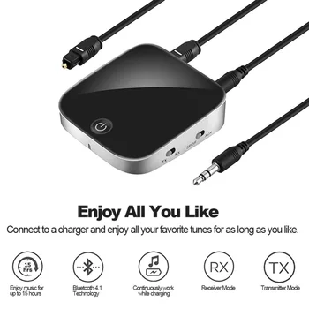 

Bluetooth 5.0 Transmitter Receiver Wireless Audio Adapter with Indicator Screen Digital Support SBC RX ACC r29 Audio Adapters