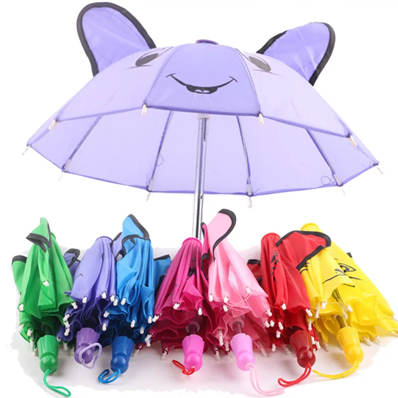 Colorful Doll Sun Umbrella Fit 18 Inch American&43 Cm Born Baby Doll Clothes Accessories Our Generation Girl's Russian DIY Toys