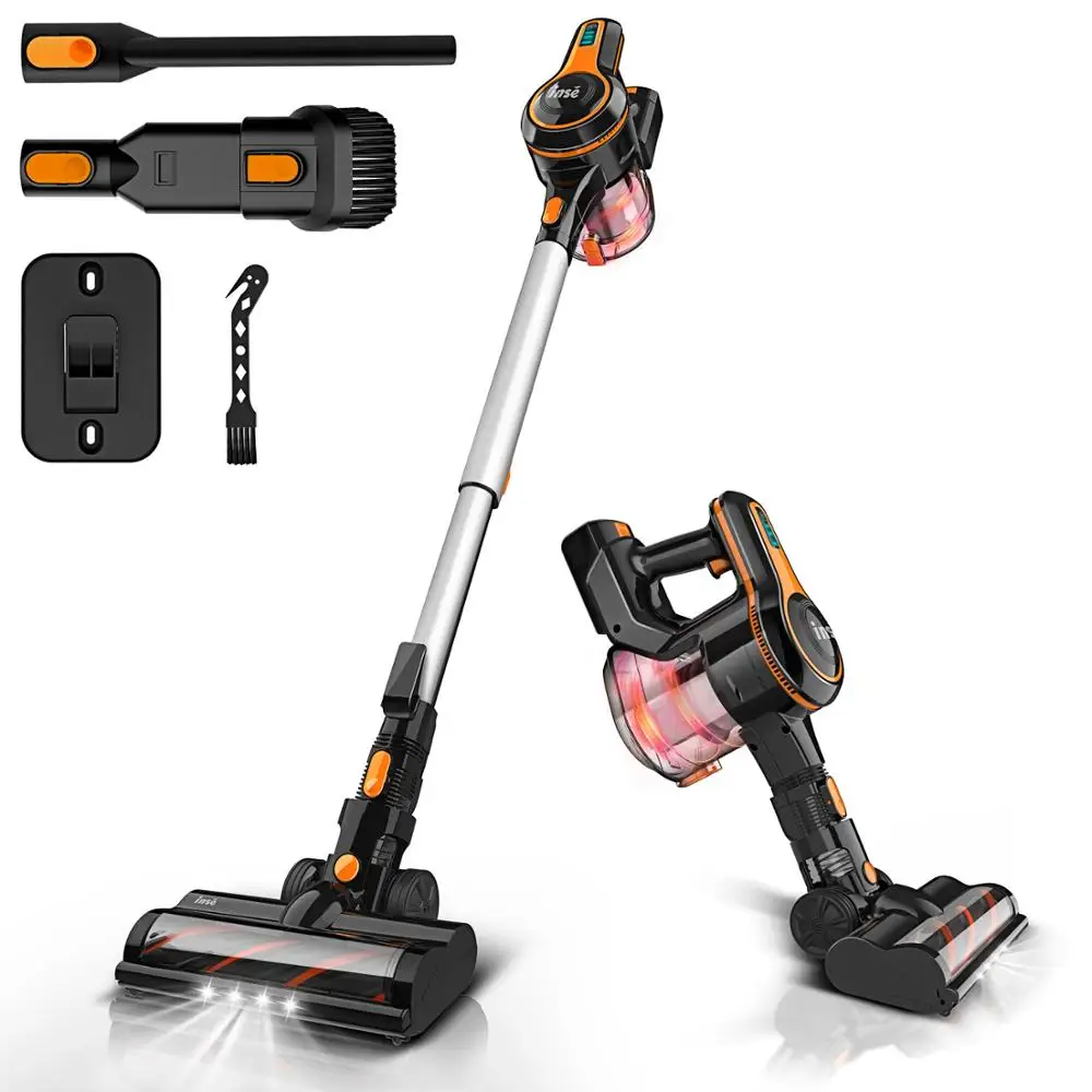 

Cordless Vacuum Cleaner Brushless Motor Stick Vacume 2ES600, Up to 40 Mins Runtime 2500mAh Rechargeable Battery, 5-in-1
