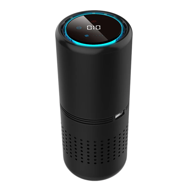 

Anion Air Purifier with HEPA Filter 3-Layer Purification Infrared Sensor Speed Adjustment Anion Air Cleaner for Car Home Office