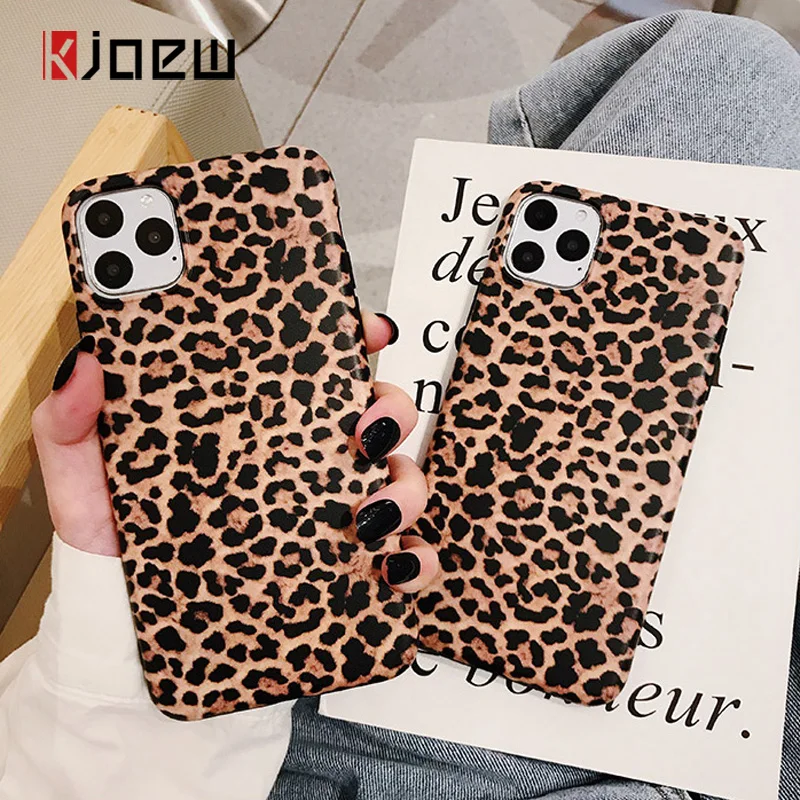 KJOEW Роскошный чехол для телефона с леопардовым принтом iPhone 7 8 6 6s Plus 11 Pro X XR XS Max SE 2020