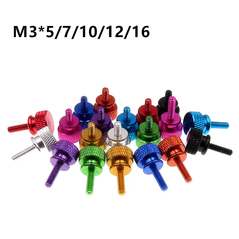 Powlankou PC Gehäuseschrauben 20 Stück - 6#-32 Rändelschrauben Lila Alu