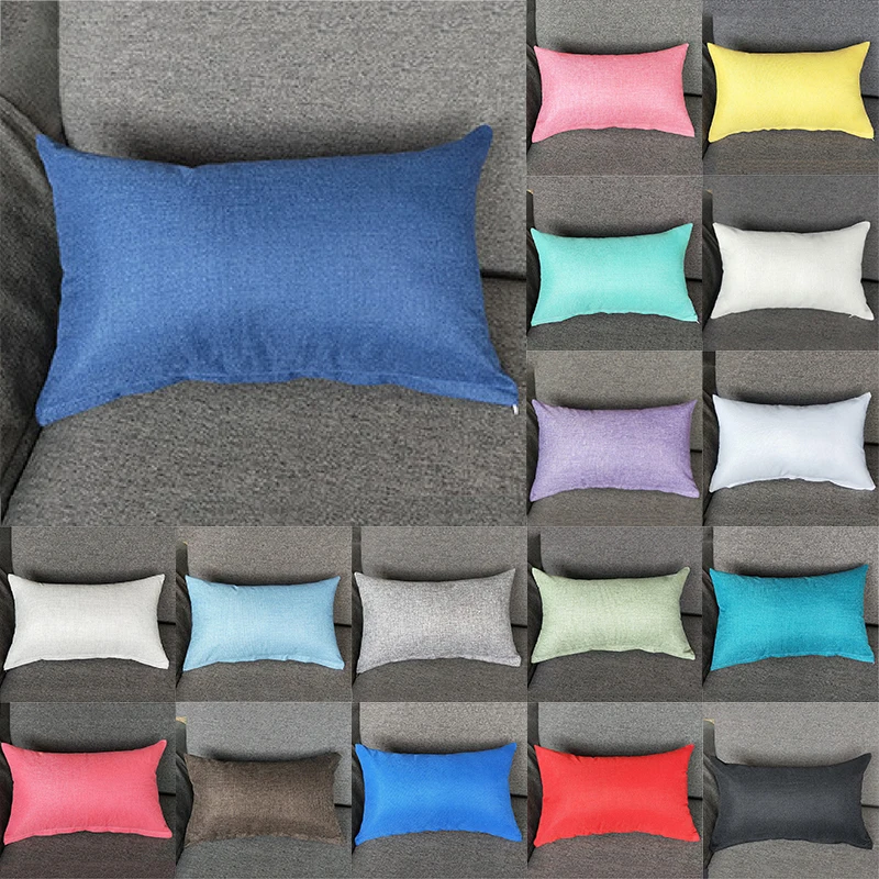 Soft Solid Cushion Cover High Quality White Yellow Blue Pillow Bedroom Sofa Decorative Pillowcases 30x50cm Case Hot | Дом и сад