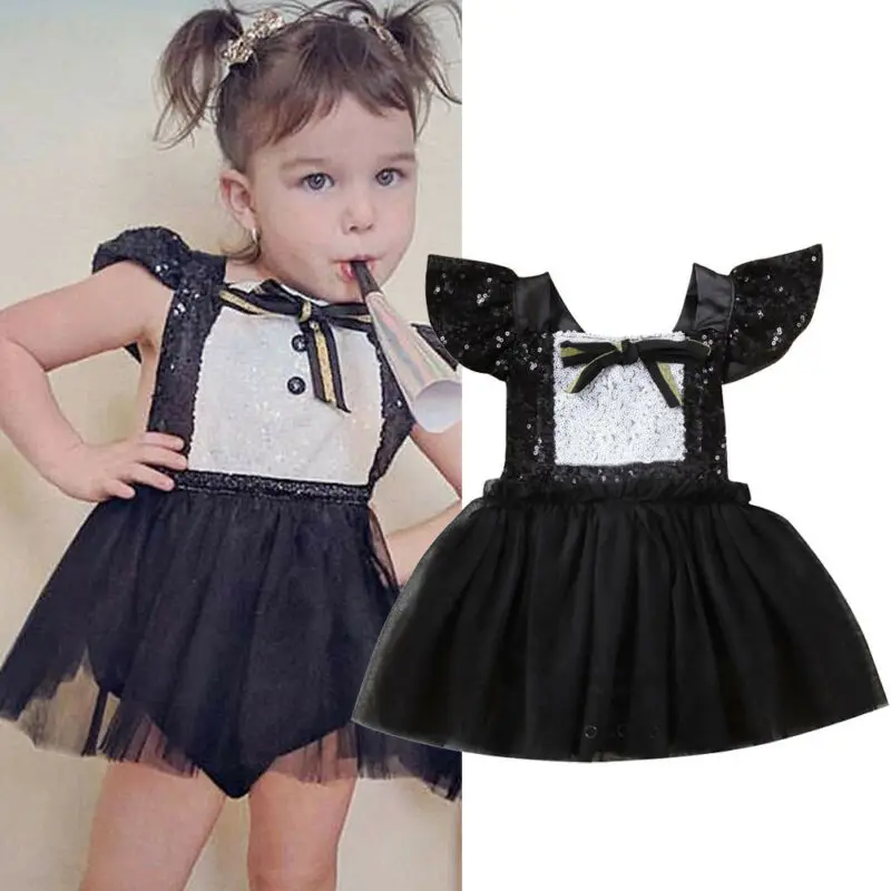

Fashion Kids Baby Tutu Skirts Princess Girls Cute Little Bow Tie Clothes Sequin Skirts Sleeveless Jumpsuit Sunsuit Outfits 0-24M