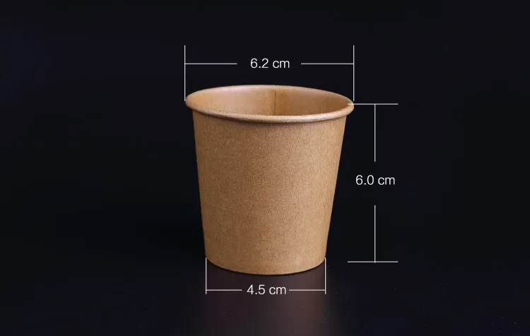 100pcs/pack 100ml Small Kraft Paper Cups Disposable Coffee Thick Cup For Hot Drinking Birthday Party Supplies Outdoor