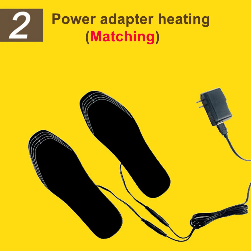 1 Pair USB Rechargeable Washable Electric Heating Shoes Insole Mat Foot Warmer Foot Warming Pad Feet Warmer Sock Pad Mat