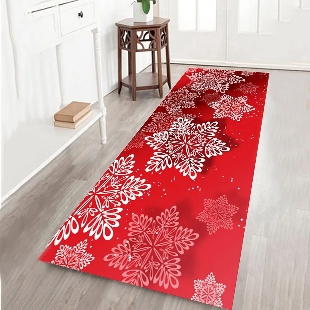 Merry Christmas Welcome Doormats Indoor Home Carpets Decor 40x120CM Kitchen Mat Bath Carpet Long Bedroom Living Room Floor Mat