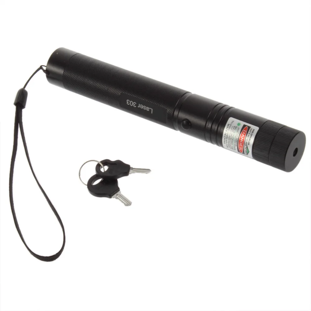 1 PC Black Powerful SD303 Adjustable Focus 532nm Wave Length Green Laser Pointer Light with Head NEW | Инструменты