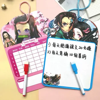

Anime Demon Slayer Kimetsu no Yabai Hanging Kids Whiteboard Notice Dry Board 4 Colors Frame Mini Drawing Erase Boards With Pen
