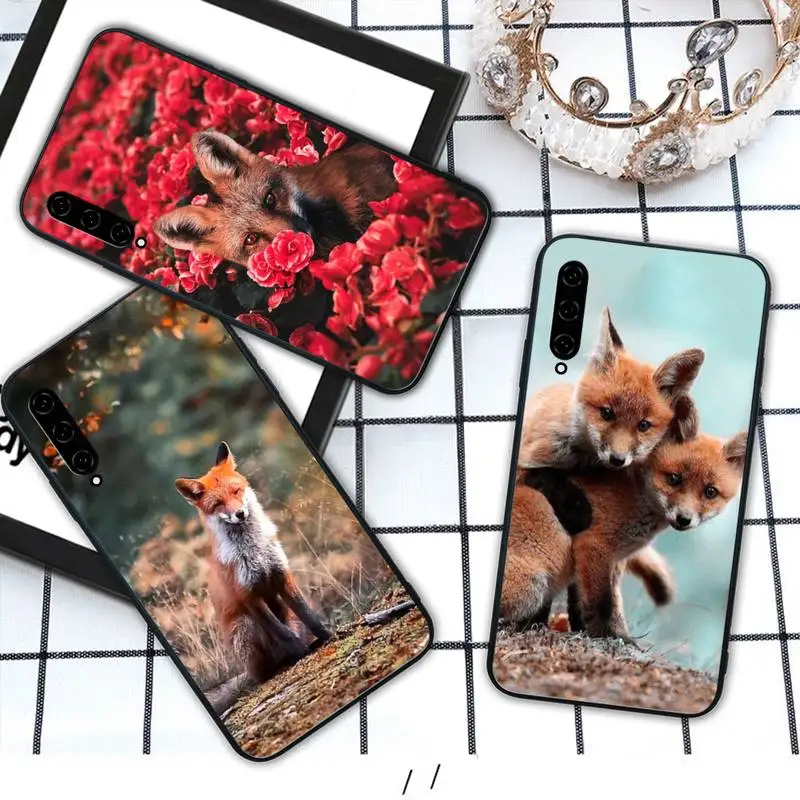 

Fox and flowers Animal friends phone cover case for Xiaomi mi A1 A2 6 8 9 t pro 10 lite note 10 cc9 pro Mix MAX 2 3