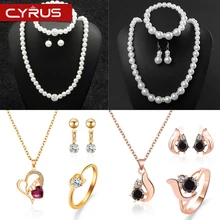 3 шт. набор Стразы в форме сердца, любовь жемчужное ожерелье кольцо серьги-капли Мода для женщин кристалл обсидиан Шамбала вечерние украшения