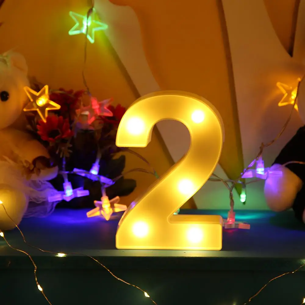 Светодиодный светильник с буквами и алфавитом для свадьбы, дня рождения, рождественской вечеринки, украшение огнями, светящийся светодиодный светильник с цифрами 26 английского алфавита - Цвет: 2