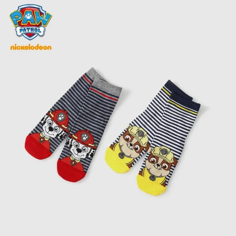 1 пара, Детские хлопковые носки с принтом «Щенячий патруль» на весну-осень для мальчиков и девочек, детские носки для детей 3-10 лет - Цвет: 03-2pcs