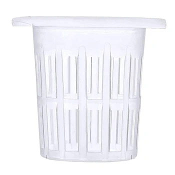 

Garden Net Cup Pot, Plastic Plant Nursery Pot, Slotted Net-Shaped Hydroponic Basket 50 Packs (2.7 Inches, White)