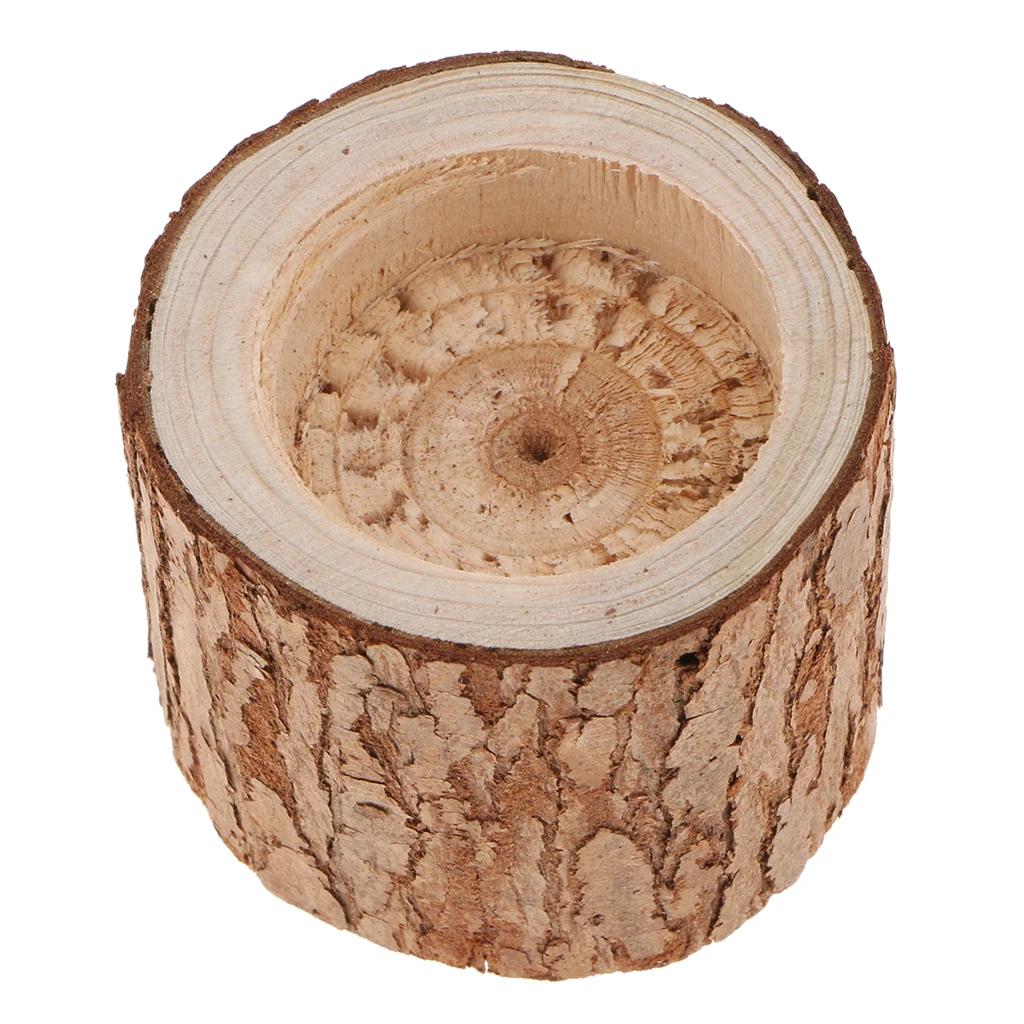 MagiDeal Candle Tealight Holder Tree Stump Candle Holder Candleholder Tealight Holder for Wedding-5cm Table Centerpiece 
