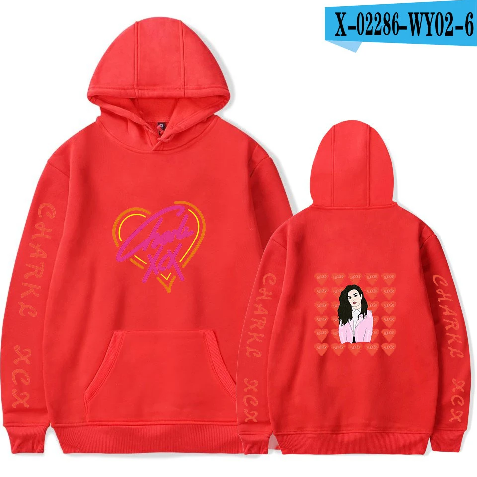 As picture Подходит Charli XCX толстовки для мужчин и женщин с горячей печатью Harajuku толстовки Charli XCX худи женские осенние пуловеры повседневные серые толстовки - Цвет: As picture