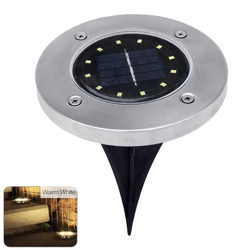

12 led solar buried lights TV disk light solar buried light source factory amazon hot style