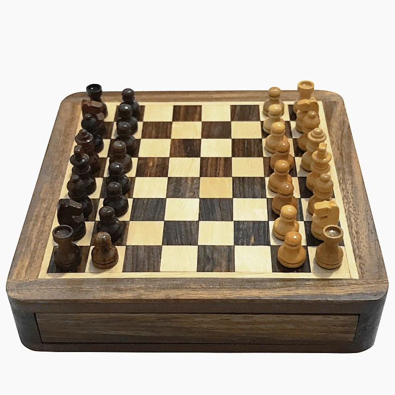 Upscale Solid Wood Magic Super Mini Chess Portable Non Slip Drawer Pieces Box Exquisite Puzzle Convenient Storage Board Games Chess Sets Aliexpress